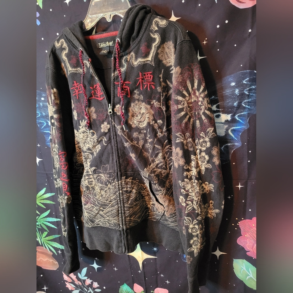 RARE! LUCKYBRAND Yin & Yang Symbol Hoodie - Picture 5 of 16